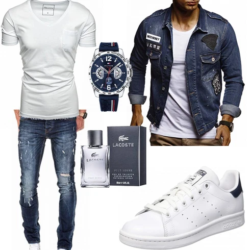 Grau Schuh Sneaker Jack & Jones kombinieren