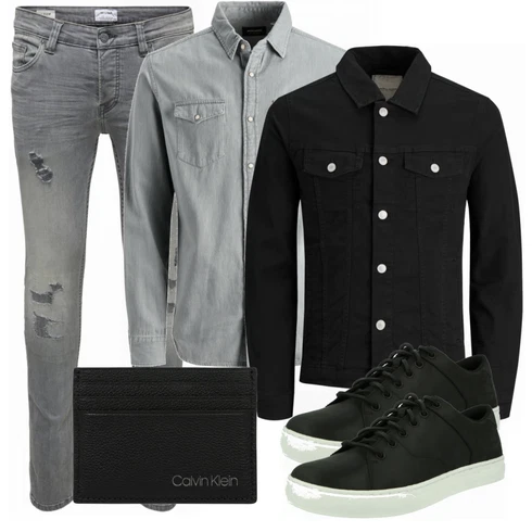 Schwarz SommerJacke Jack & Jones kombinieren
