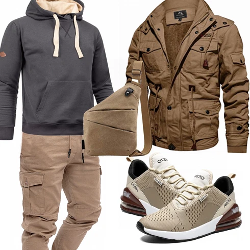 Rot Jacke Winter Parka TACVASEN kombinieren