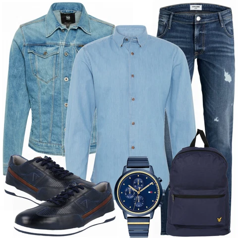 Türkis Sommerjacke G-Star Raw kombinieren