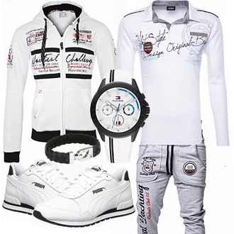 Frühlings Outfits Casual mit Grau Unkategorisiert Puma "Cooles Outfit"Look: Unisex, Sportlich, Coole, Uni, Casual