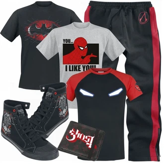 Outfit mit Blau T-Shirt Batman "Cooles Outfit"