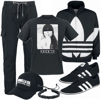 Outfit mit Blau Schuh Sneaker Adidas "Cooles Outfit"