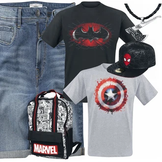 Outfit mit Blau T-Shirt Batman "Cooles Outfit"