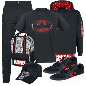Outfit mit Blau T-Shirt Batman "Cooles Outfit"