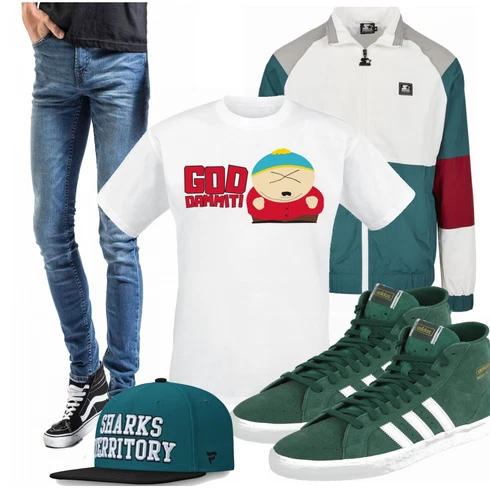 Türkis Sneaker Adidas kombinieren
