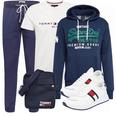 Weiß Sneaker/Leder Sneaker Tommy Jeans kombinieren