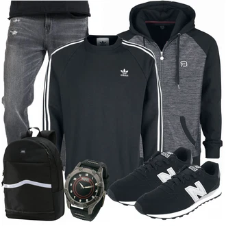 Outfit mit Blau Sneaker New Balance "Cooles Outfit"