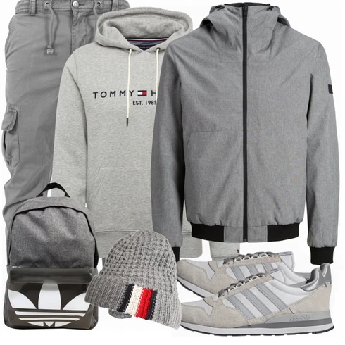Grau Tasche Rucksack Adidas Originals kombinieren