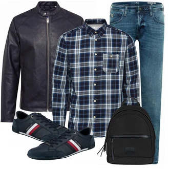 Outfit mit Blau/Türkis Tom Tailor Denim "Cooles Outfit"