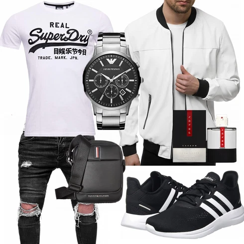 Bademode OZONEE kombinieren mit Blau Schuh Emporio Armani