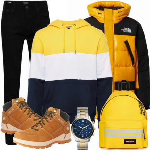 Orange Schuh Stiefel Dockers by Gerli kombinieren