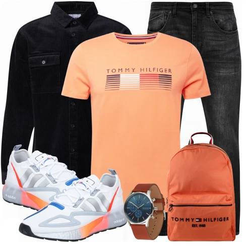 Orange Rucksack Tommy Hilfiger kombinieren