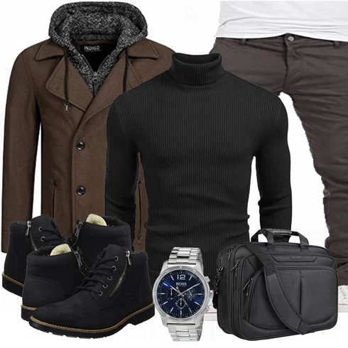 Blau Wintermantel/Winter Parka Indicode Jeans kombinieren