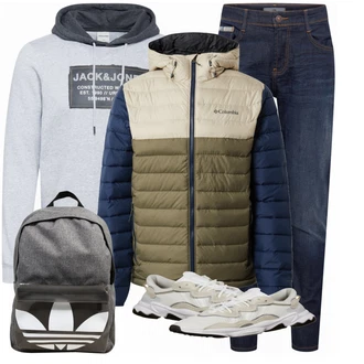 Outfit mit Blau Sportjacke Columbia "Cooles Outfit"