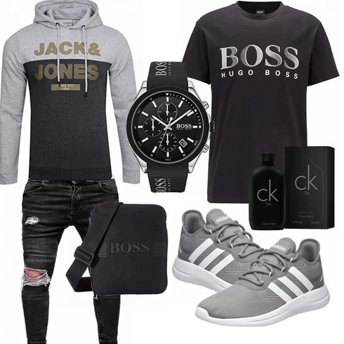 Blau Schuh Boss kombinieren