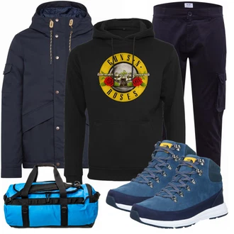 Outfit mit Blau SchulterTasche The North Face "Cooles Outfit"