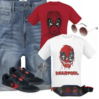 Outfit mit T-Shirt Deadpool, T-Shirt Deadpool "Cooles Outfit"