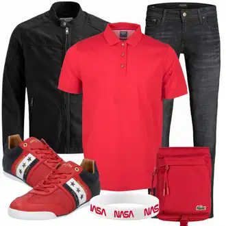 Outfit mit Weiß Schmuck Mister Tee "Cooles Outfit"