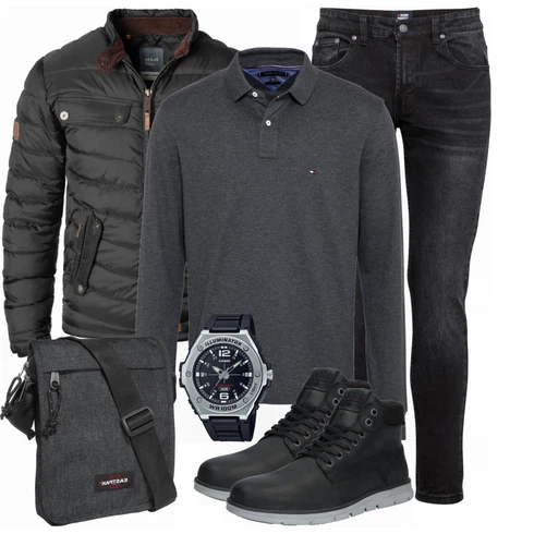 Schwarz Uhr Casio kombinieren mit Weiß Sommerjacke Blend