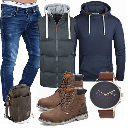 Blau Overall Blend kombinieren