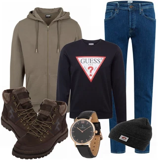 Outfit mit Blau Stiefel Tom Tailor "Cooles Outfit"