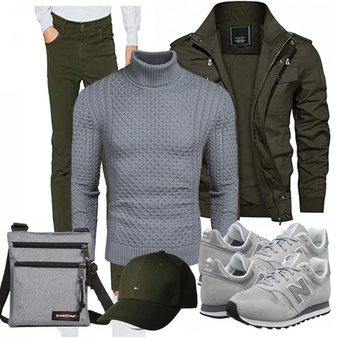Grau Overall/Jacke Winter Parka COOFANDY kombinieren