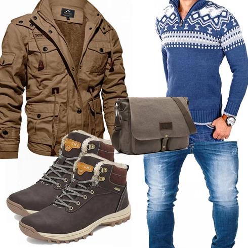 Rot Winter Parka TACVASEN kombinieren