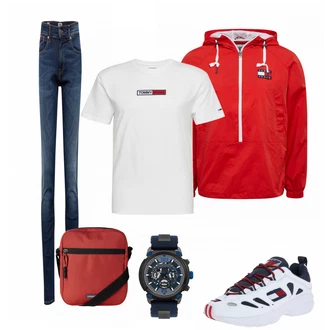 Outfit mit Weiß Sneaker Tommy Hilfiger "Cooles Outfit"