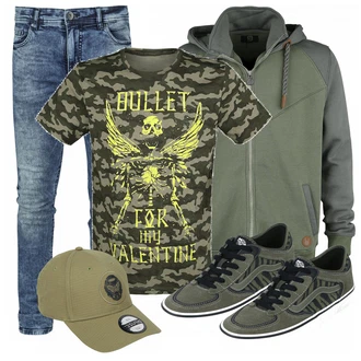 Outfit mit Grau Sneaker Vans "Cooles Outfit"
