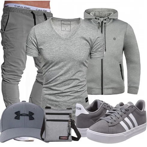 Grau Overall/Regenjacke Blend kombinieren mit Grau Trachtenmode Adidas