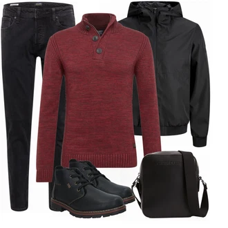 Winter Outfits mit Blau Jeans Jack & Jones "Cooles Outfit"