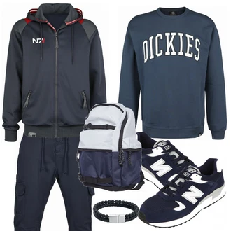 Outfit mit Blau Sneaker New Balance "Cooles Outfit"