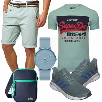 Outfit mit Grau Schuh Adidas "Cooles Outfit"