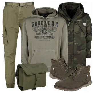Outfit mit Grün Accessoire Brandit "Cooles Outfit"