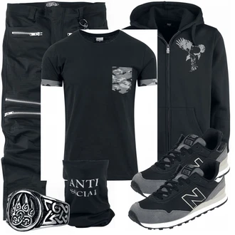 Outfit mit Blau Sneaker New Balance "Cooles Outfit"
