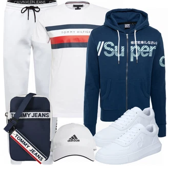 Outfit mit Grau Hut Adidas Performance "Cooles outfit"