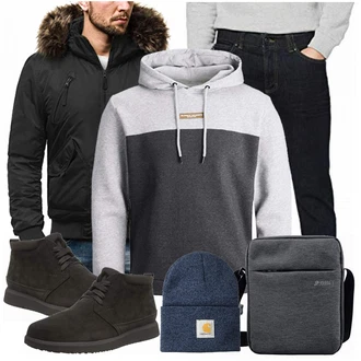 Outfit mit Blau Hut Carhartt "Cooles Outfit"
