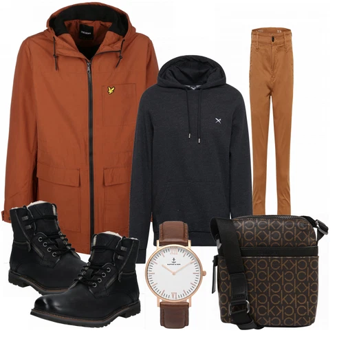 Rot Sommerjacke Lyle & Scott kombinieren