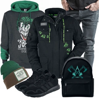 Outfit mit Blau Schuh Sneaker Adidas "Cooles Outfit"