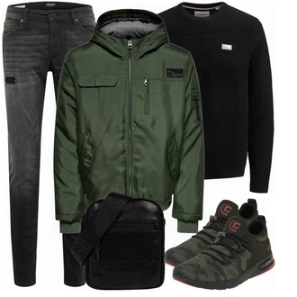 Outfit mit Schwarz Replay "Cooles WInter Outfit"