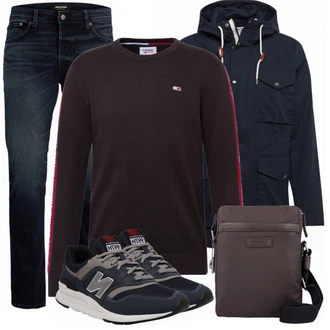 Outfit mit Schwarz Sneaker New Balance "Cooles Winter Outfit"
