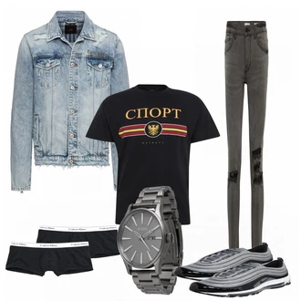 Outfit mit Schwarz Unterhose Calvin Klein underwear "Cport"