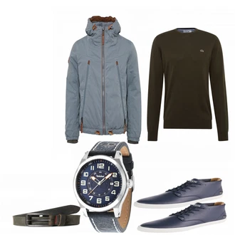 Outfit mit Blau Uhr Timberland "CrazyMix"