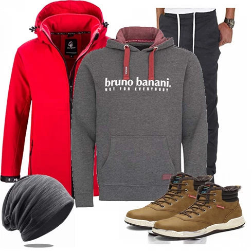 Rot Regenjacke/Winter Parka Rock Creek kombinieren