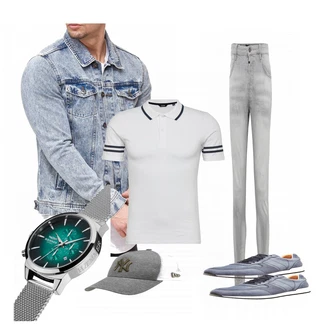 Outfit mit Grau Tigha "david"