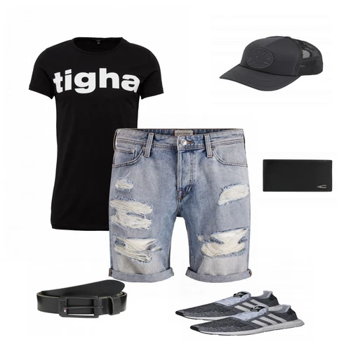Schwarz T-Shirt Tigha kombinieren