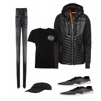 Outfit mit Schwarz SommerJacke Superdry "DEUS"