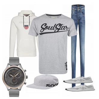 Outfit mit Grau GANT "DGYTU"