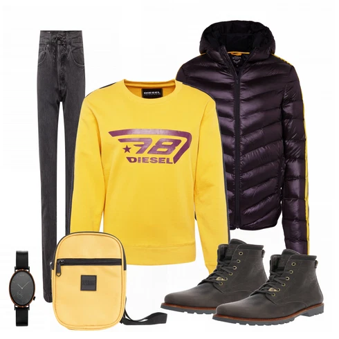 Orange Schultertasche Urban Classics kombinieren